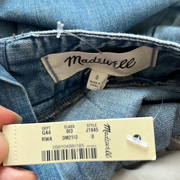 Madewell Denim Apron Bow-Back Jumpsuit size US0 - Picture 9 of 9